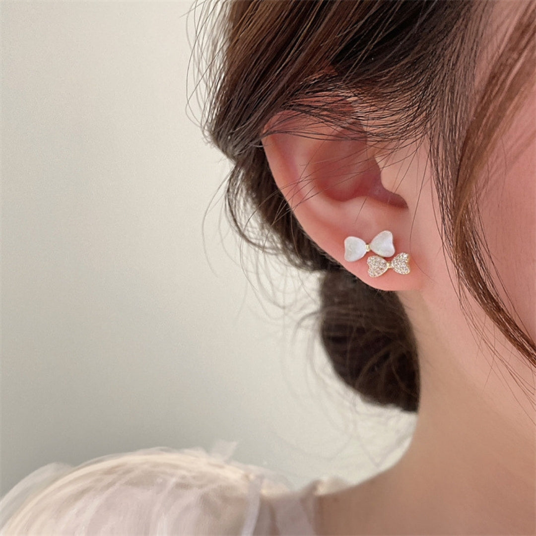 Enchanted Heart Bow Earrings