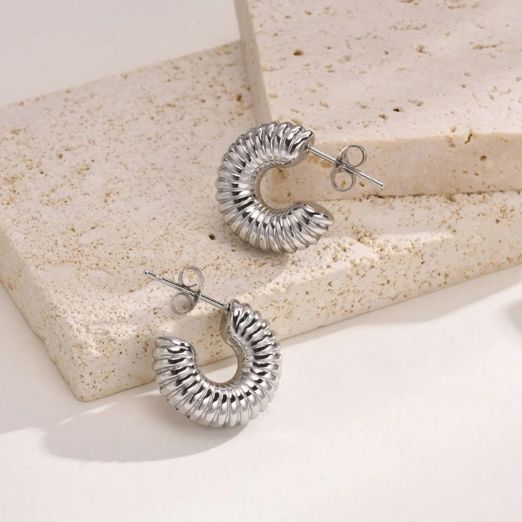 Shinny Twirl Swirl Earrings