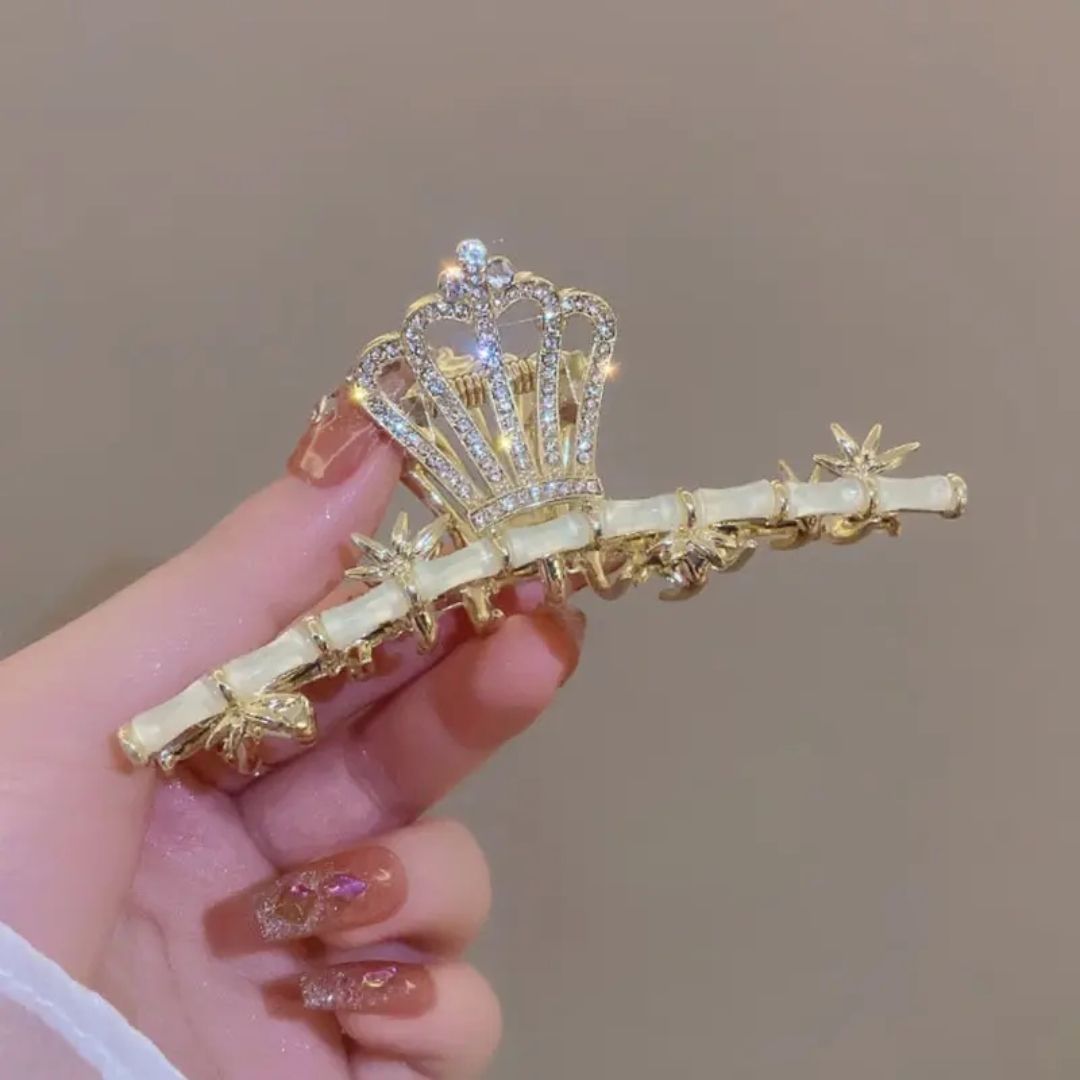 Rhinestone Crown Hair Clip