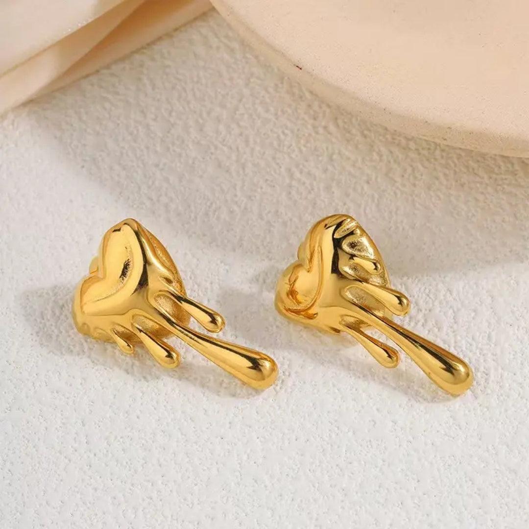 Golden Heart Earrings