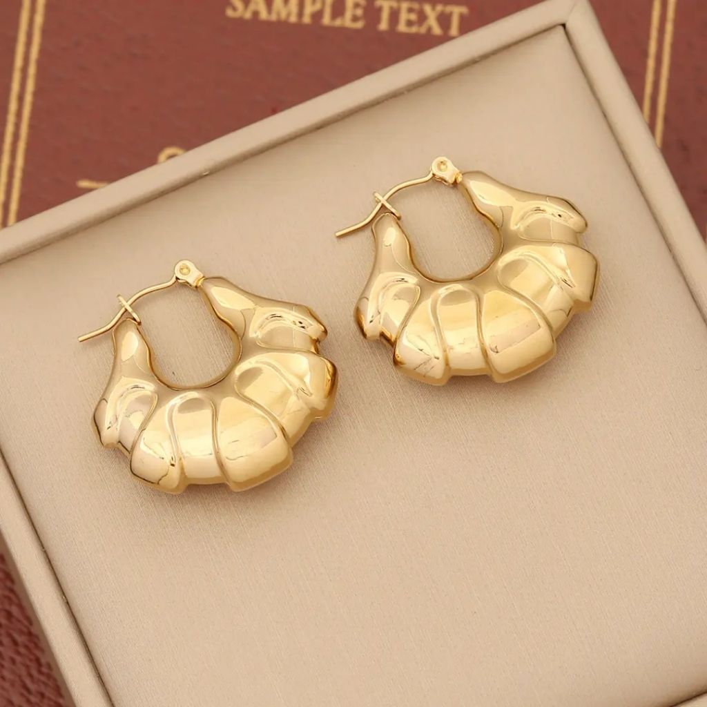 Baggy Retro Hoops Earrings