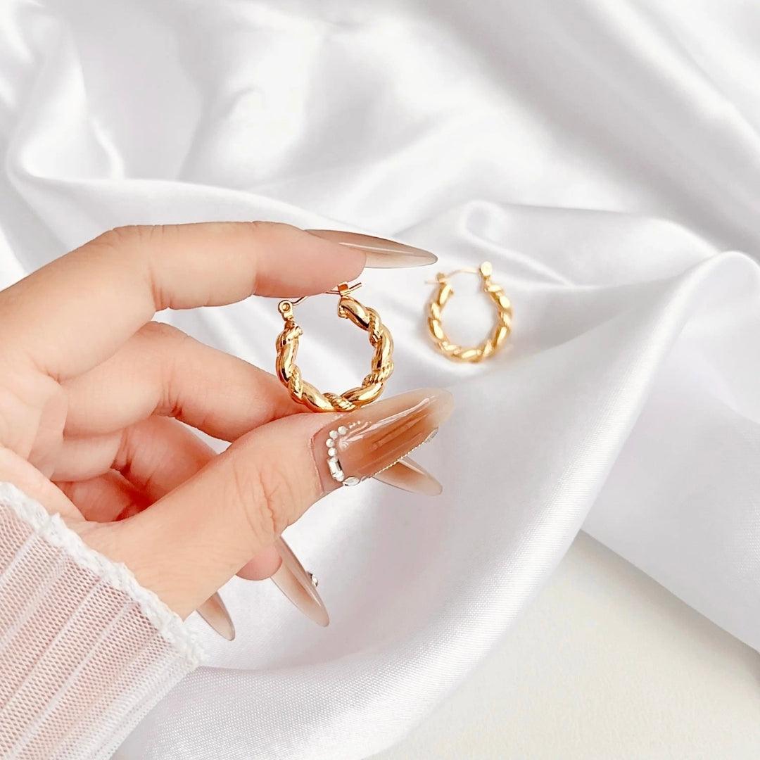 Linked Luxe Hoops Earrings