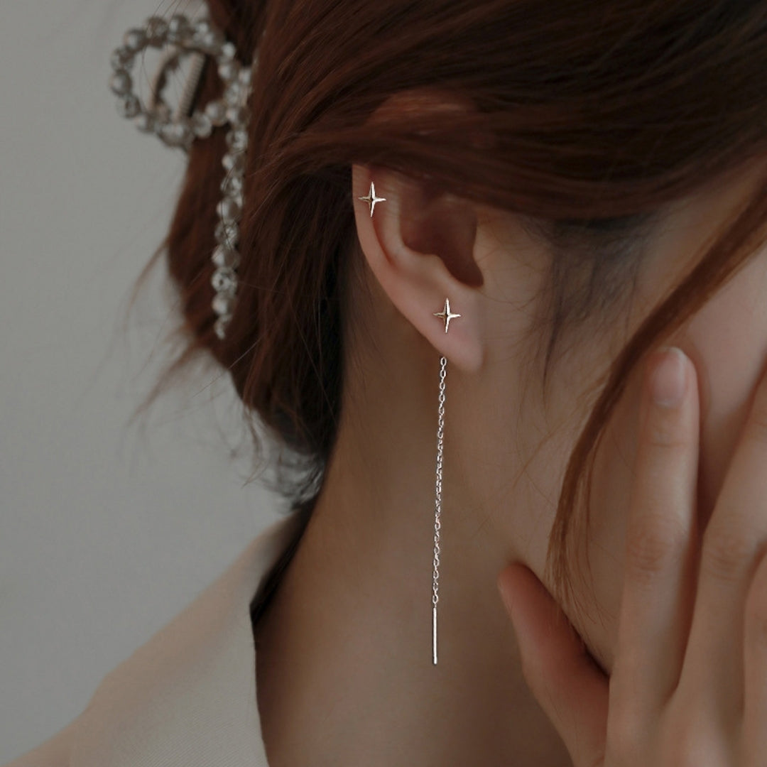 Night Sky Threaders Earrings