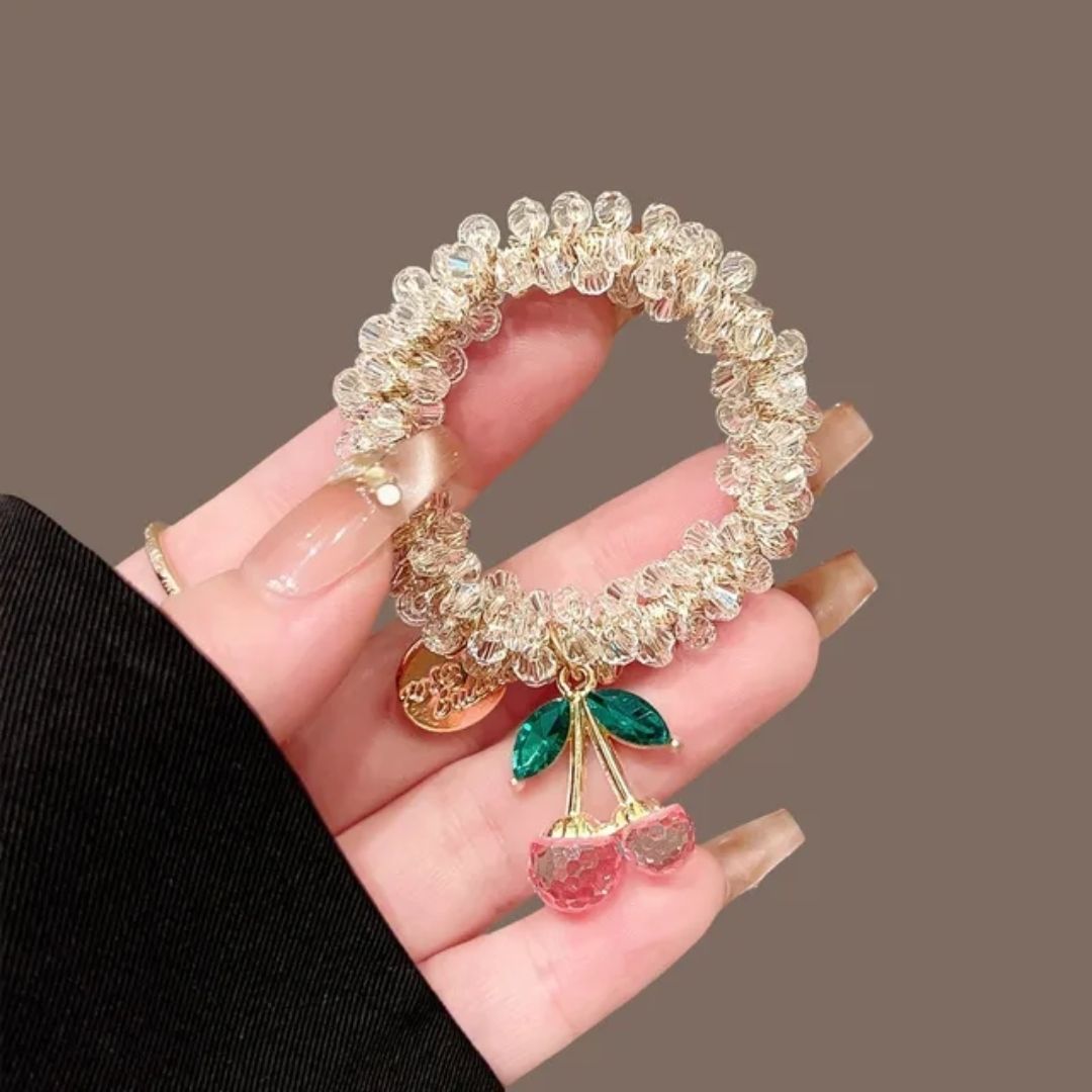 Crystal Cherries Hair Tie