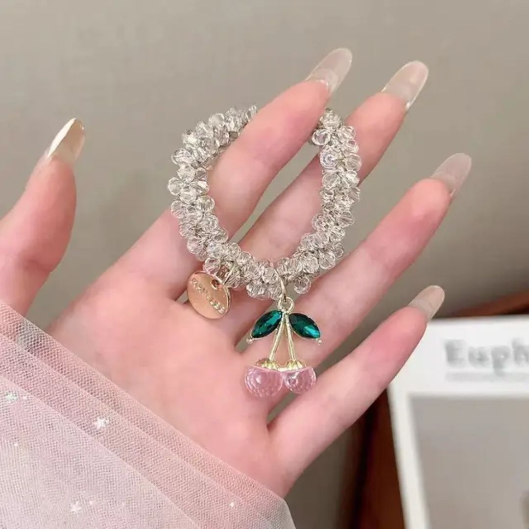 Crystal Cherries Hair Tie