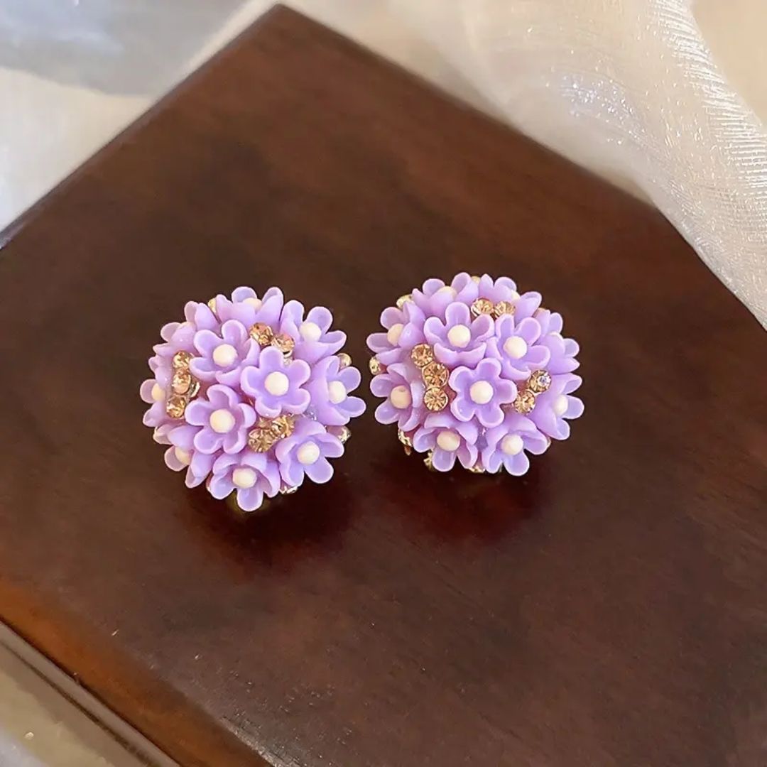 Bloomy Whirly Hoops Earrings