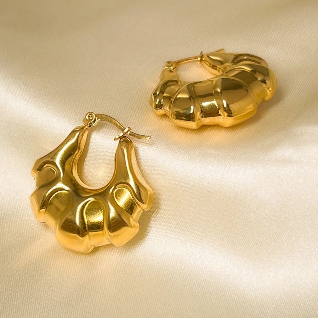 Baggy Retro Hoops Earrings