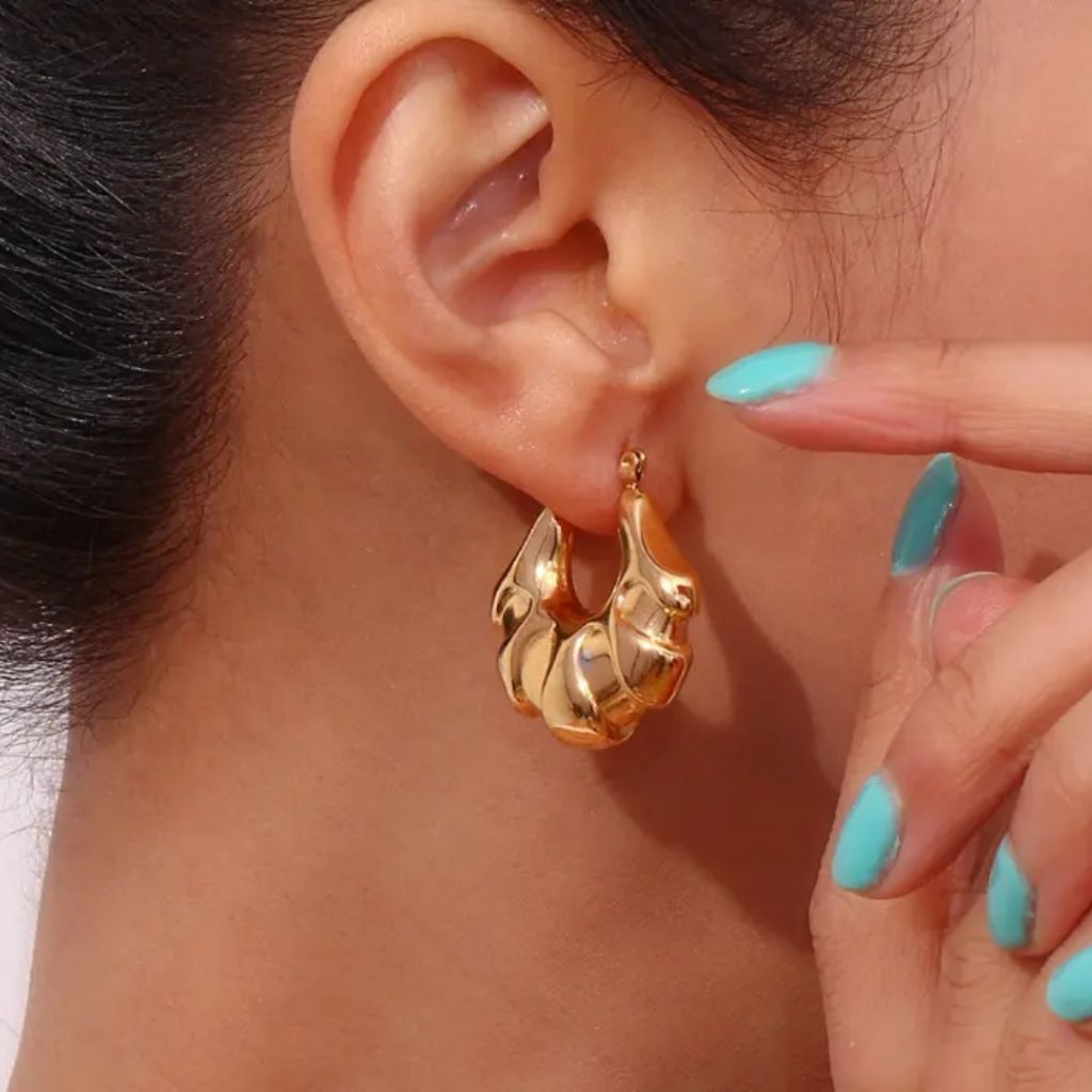 Baggy Retro Hoops Earrings