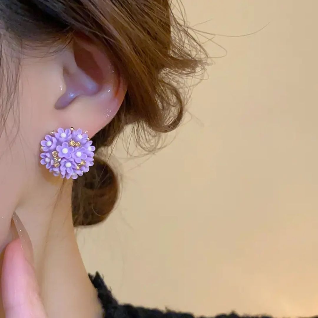 Bloomy Whirly Hoops Earrings