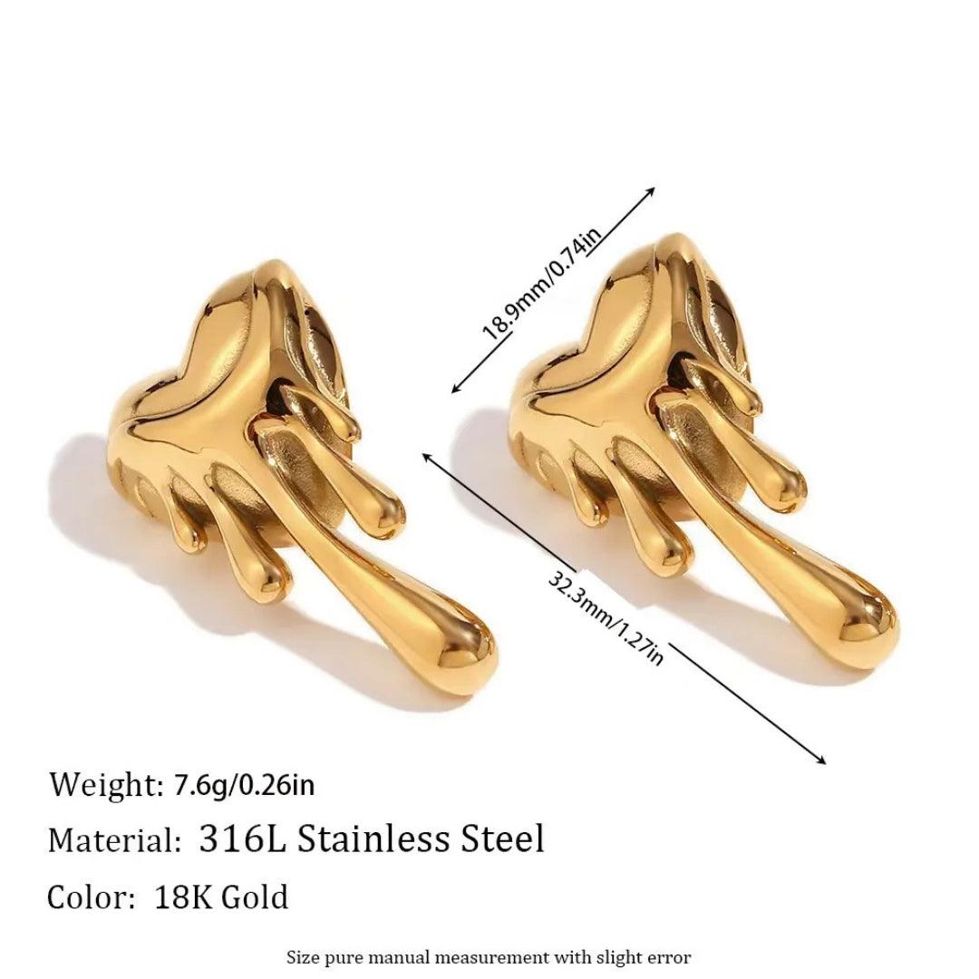 Golden Heart Earrings