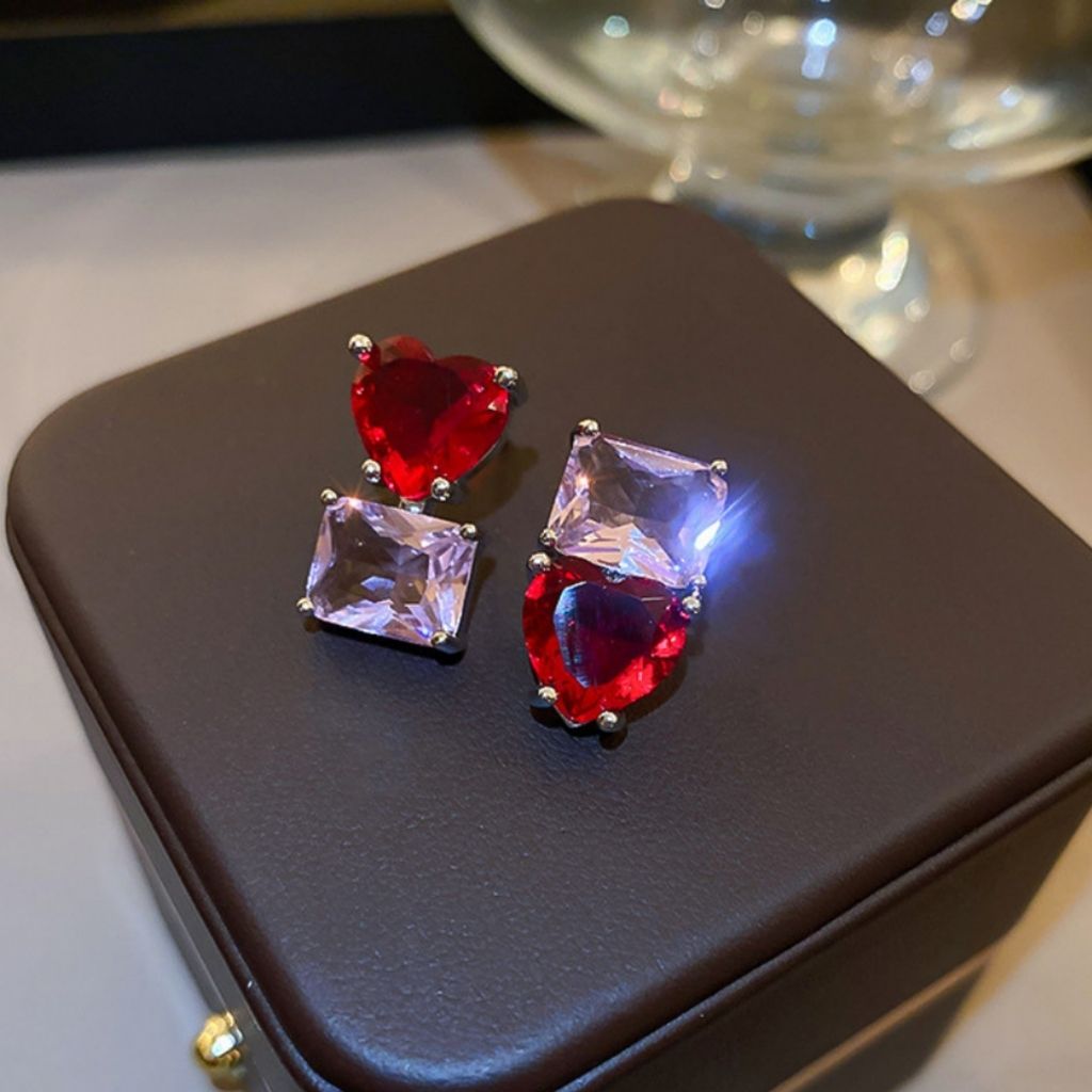 Scarlet Blood Gem Earrings