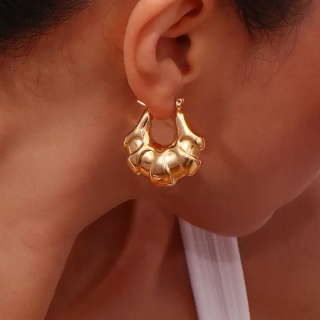 Baggy Retro Hoops Earrings