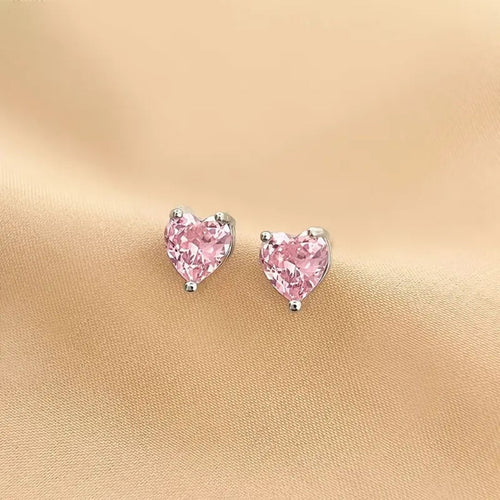 Silver Love Heart Earrings