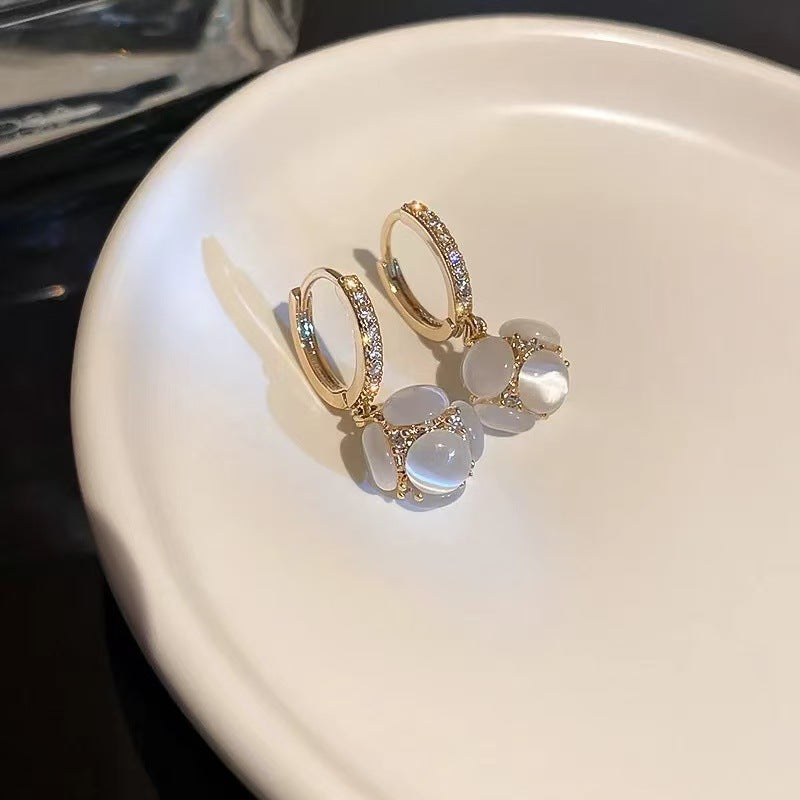 Crystal Bloom Dangles Earrings