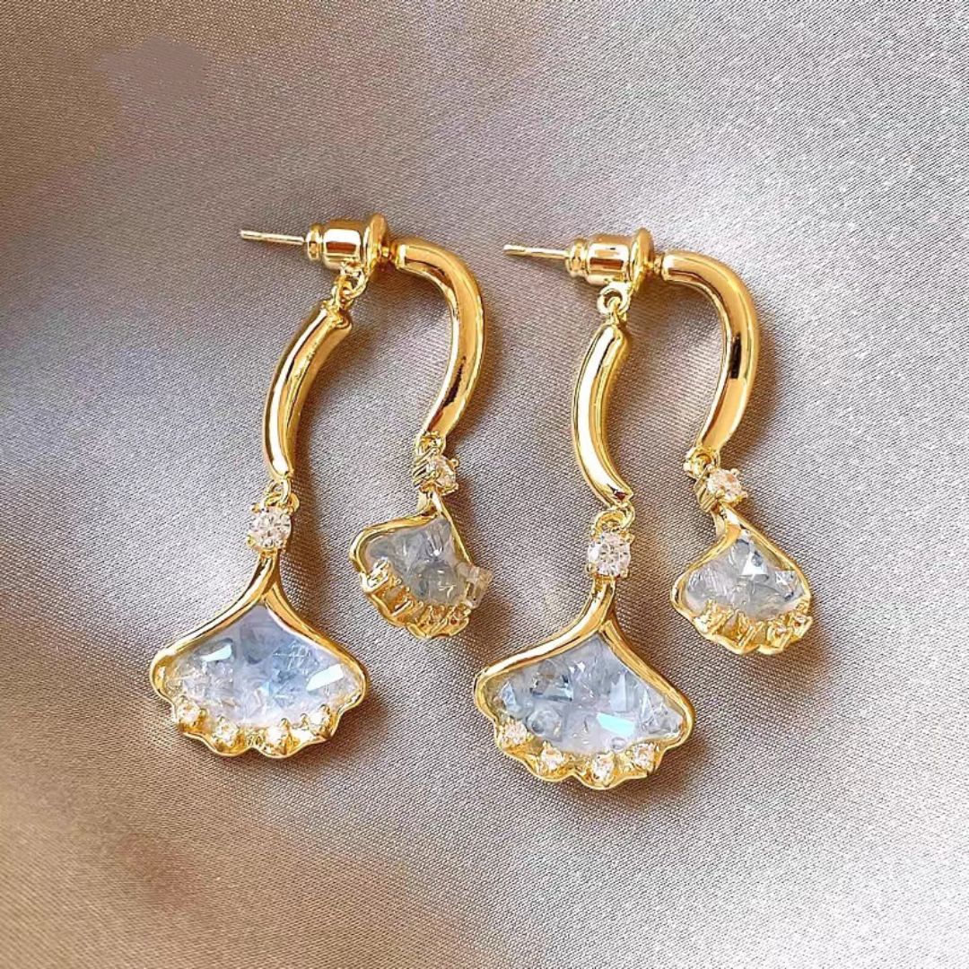 Frosted Petal Dangles Earrings