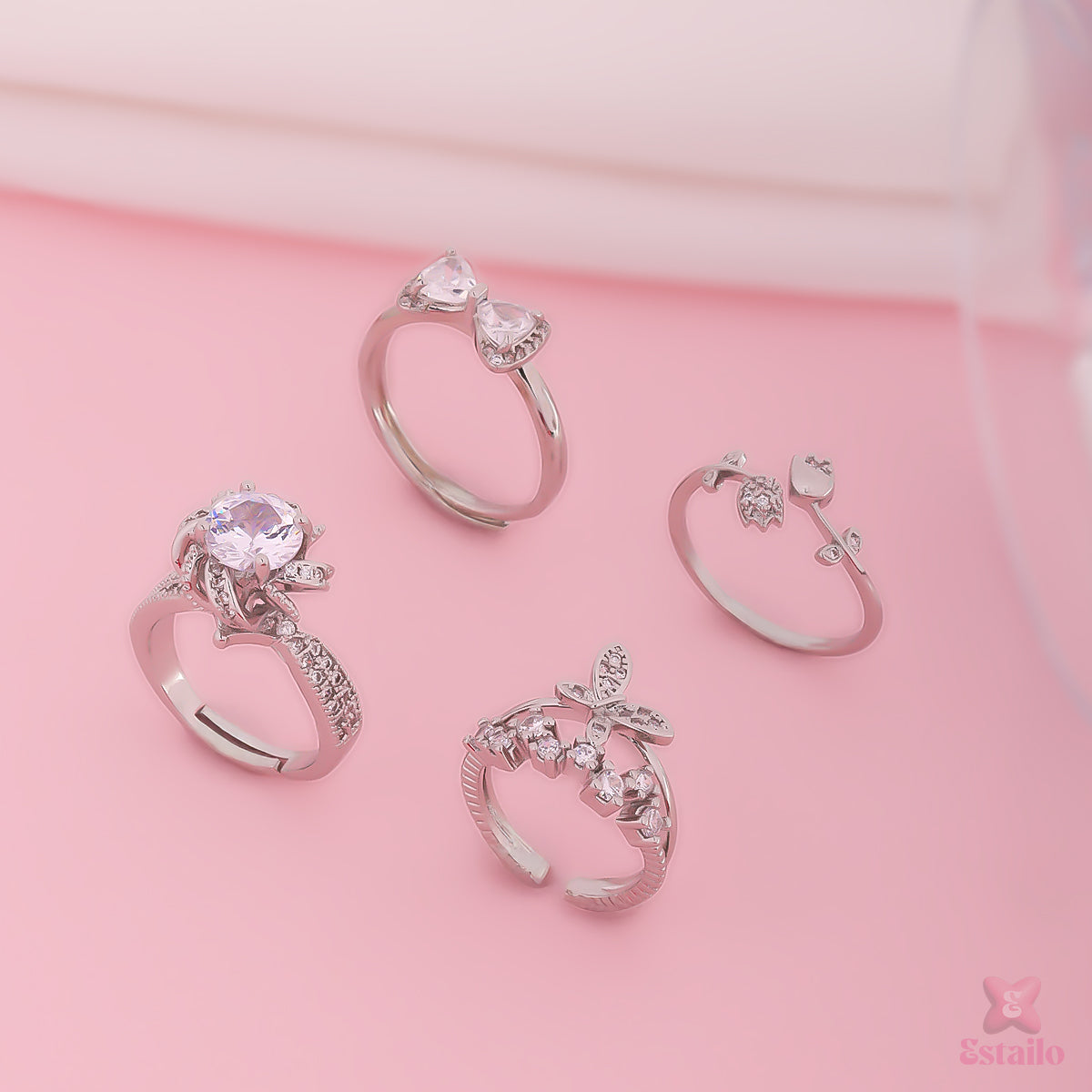 Charm Fusion Combo Ring set