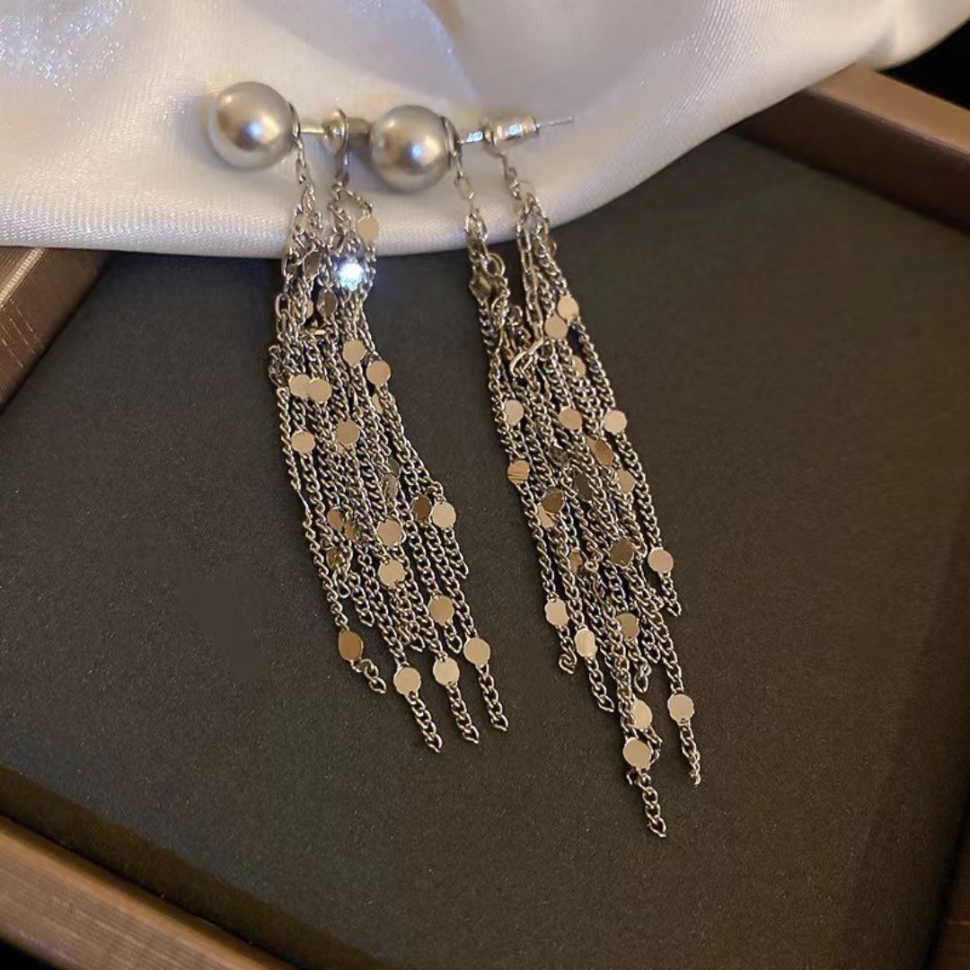 Baroque Pearl Tassels Earrings