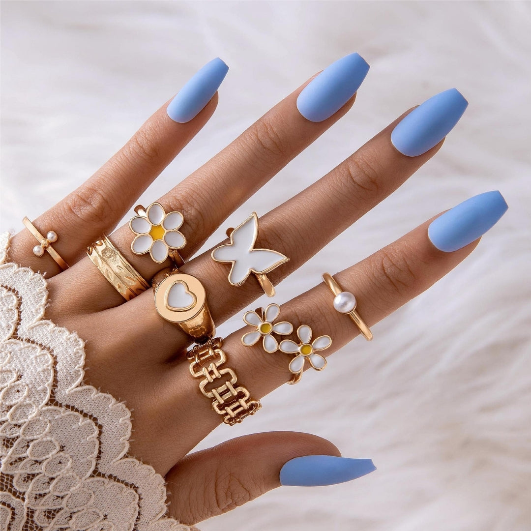 Butterfly Kisses & Petal Ring Set