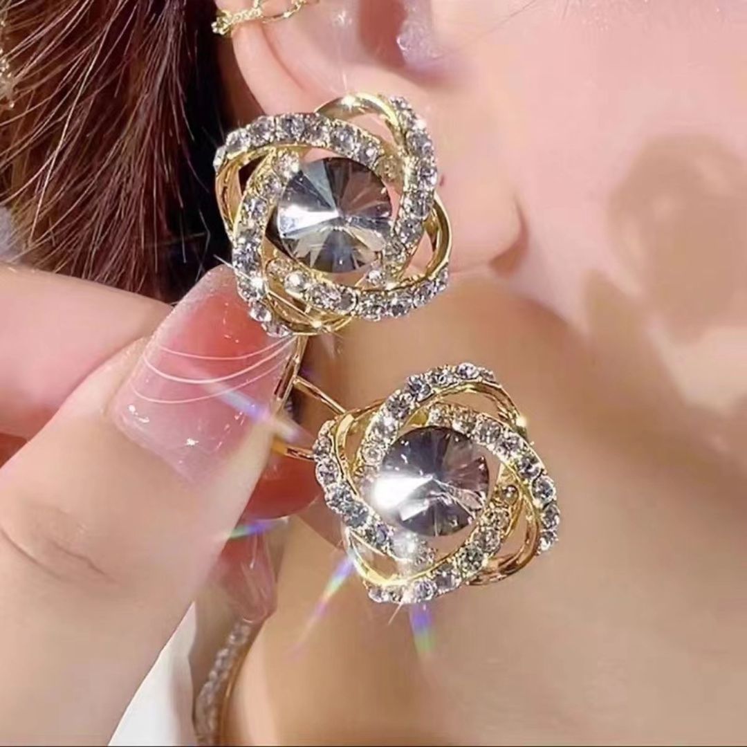 Glimmering Bloom Studs Earrings
