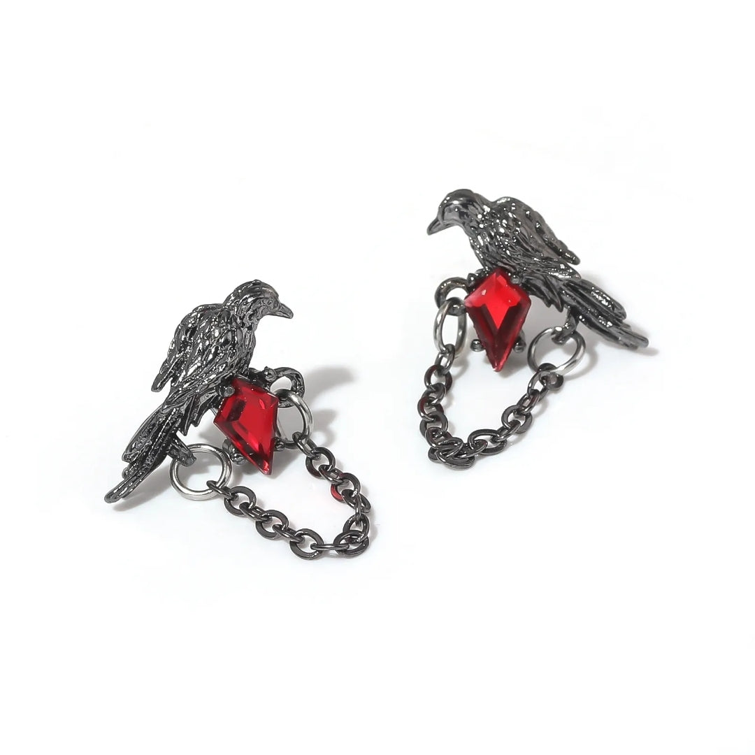 Obsidian Wings Earrings