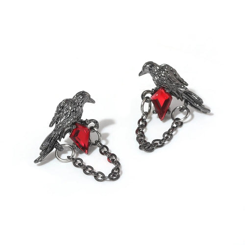 Obsidian Wings Earrings