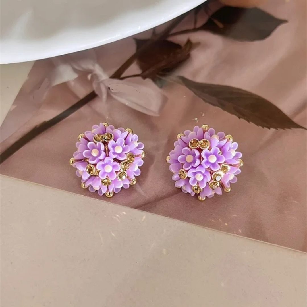 Bloomy Whirly Hoops Earrings