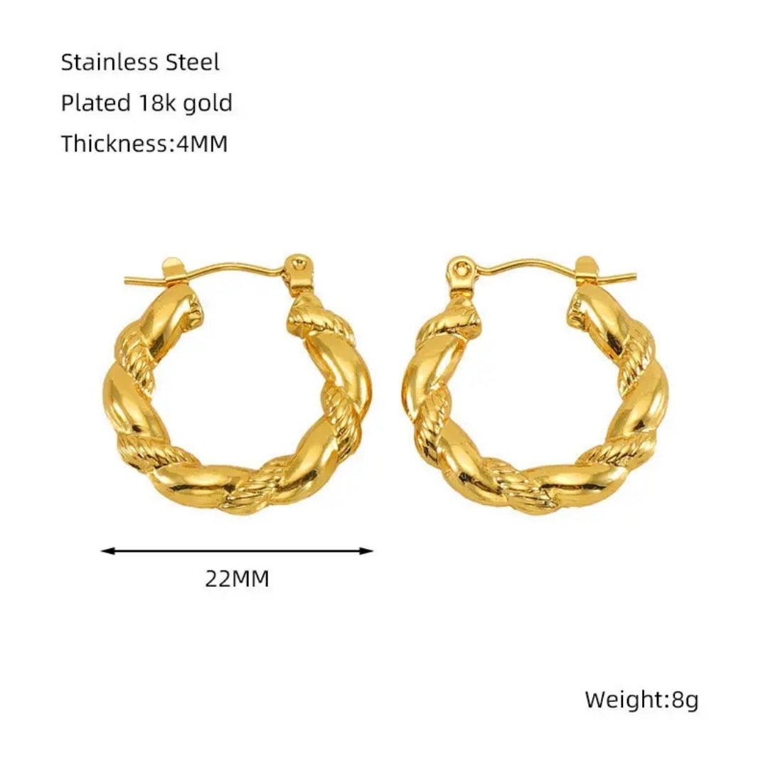 Linked Luxe Hoops Earrings