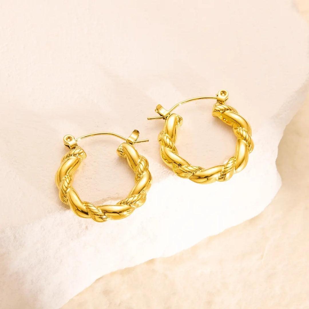 Linked Luxe Hoops Earrings