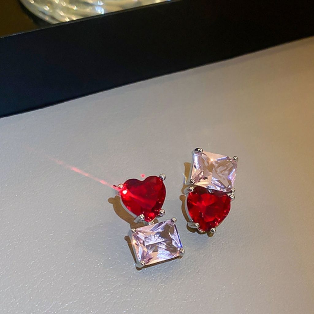 Scarlet Blood Gem Earrings