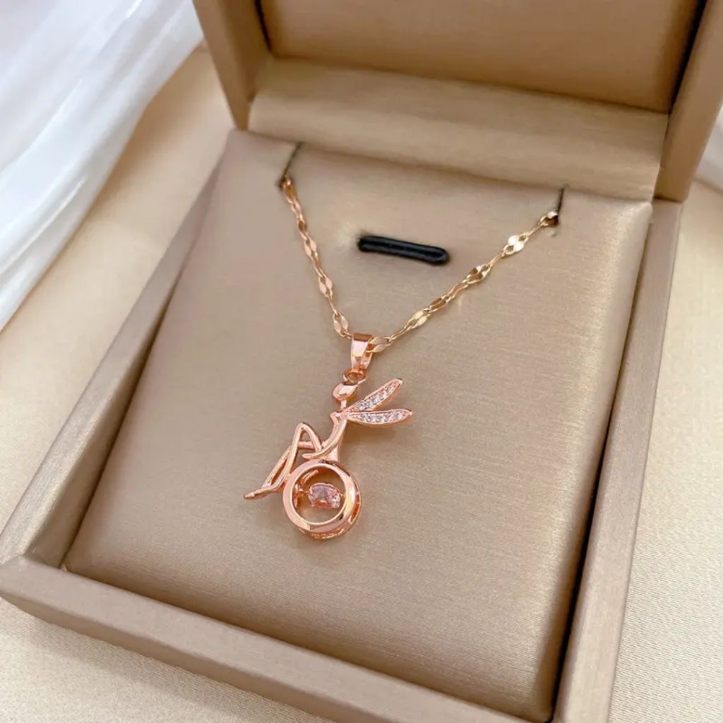 Peachy Wings Necklace