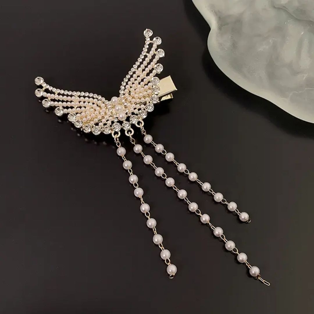 Pearl Wings Hair Claw clip