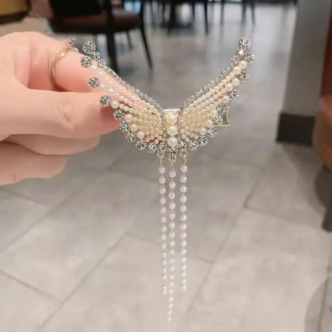 Pearl Wings Hair Claw clip