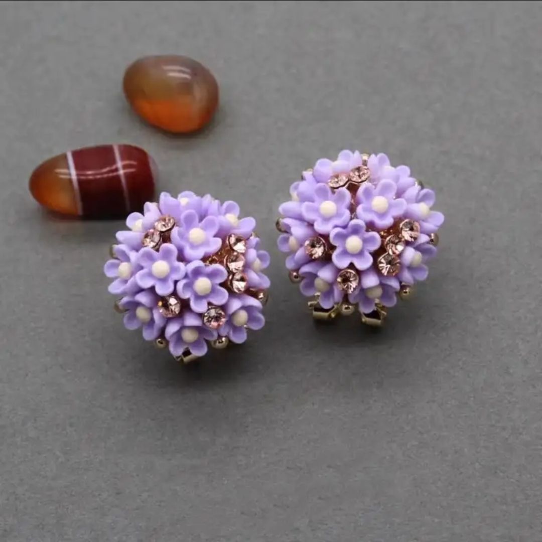 Bloomy Whirly Hoops Earrings