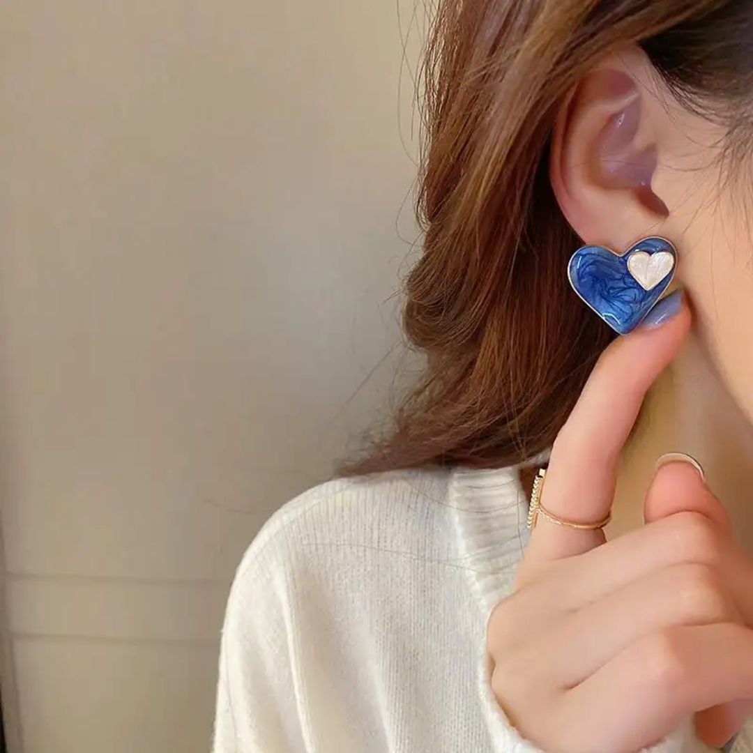 Blue Bliss Hoops Earrings