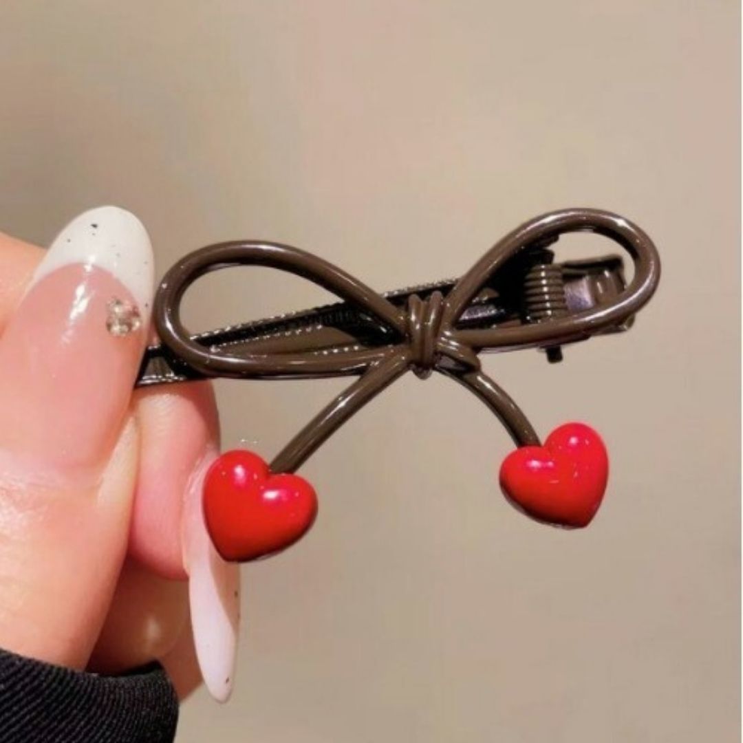 Cherry & Bow Hair Clip (Pack of 2)