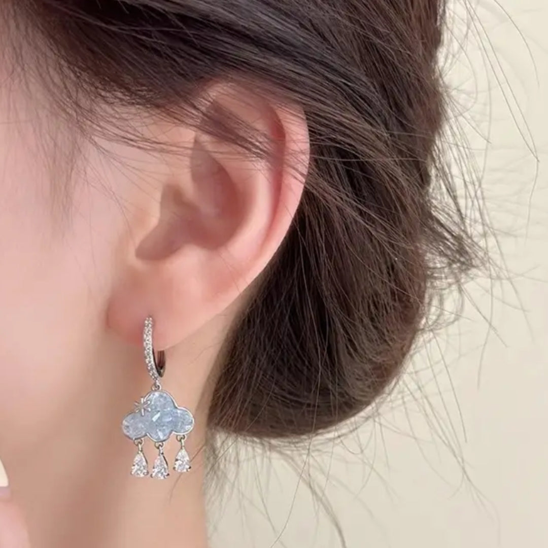 Sky Droplet Dangles Earring