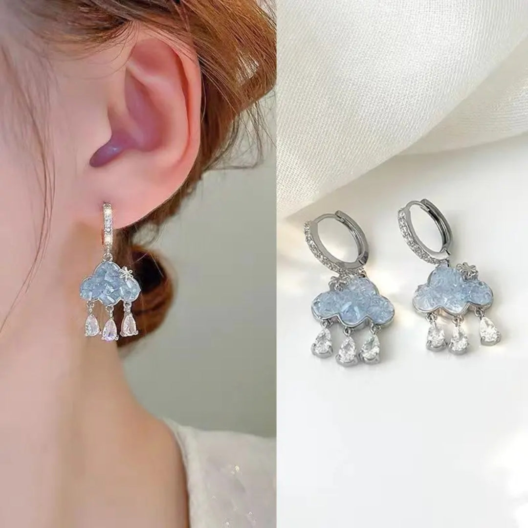 Sky Droplet Dangles Earring