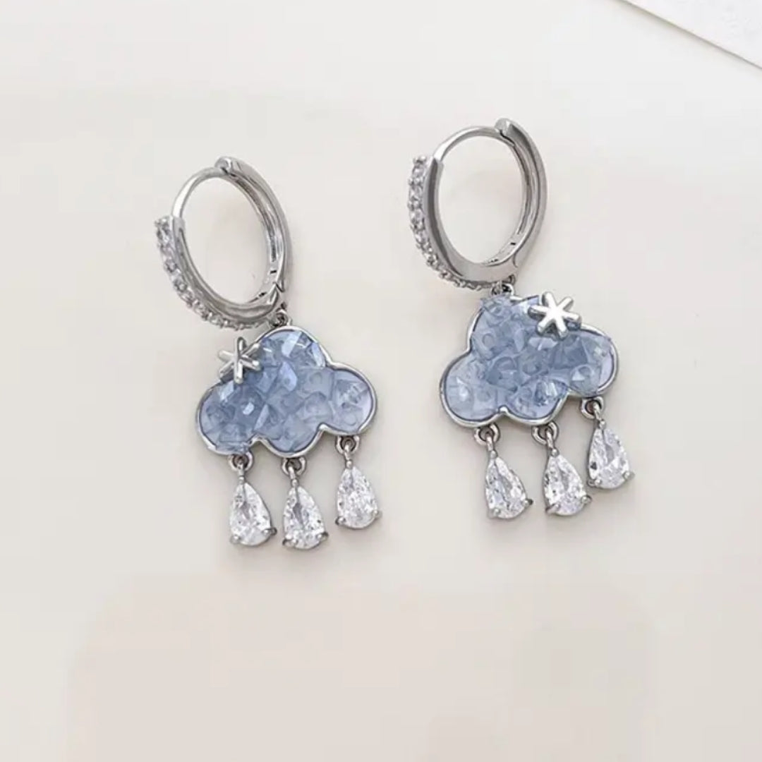 Sky Droplet Dangles Earring
