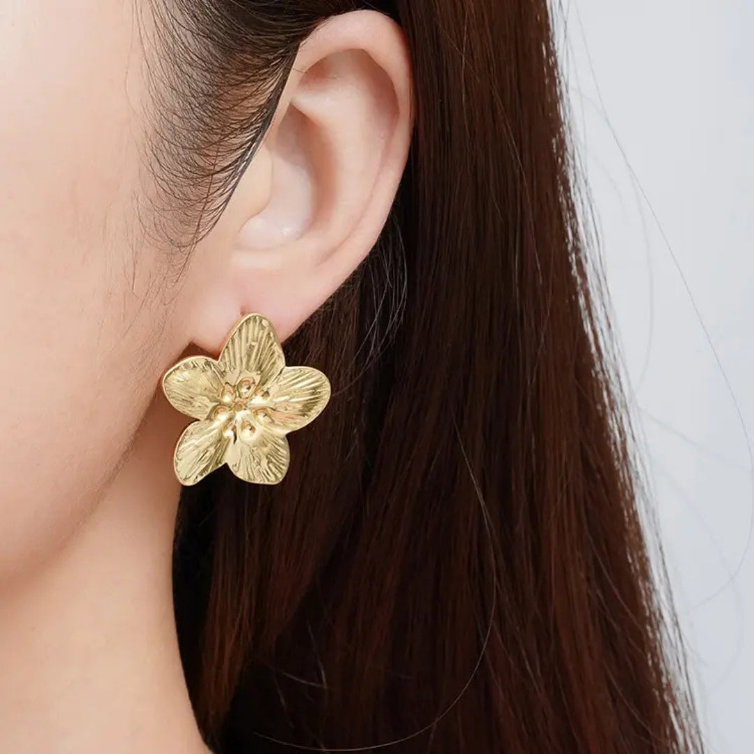 Golden Flower Earrings