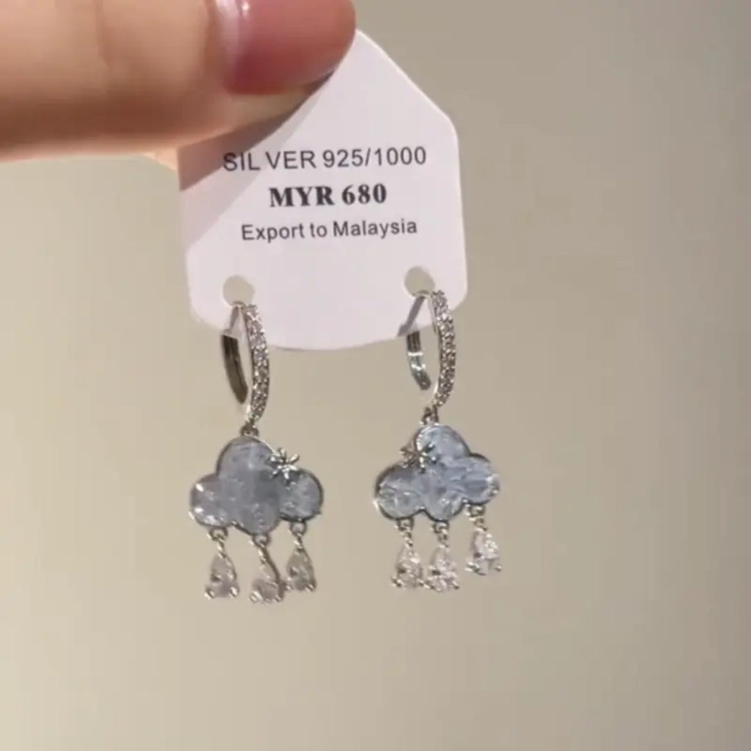 Sky Droplet Dangles Earring