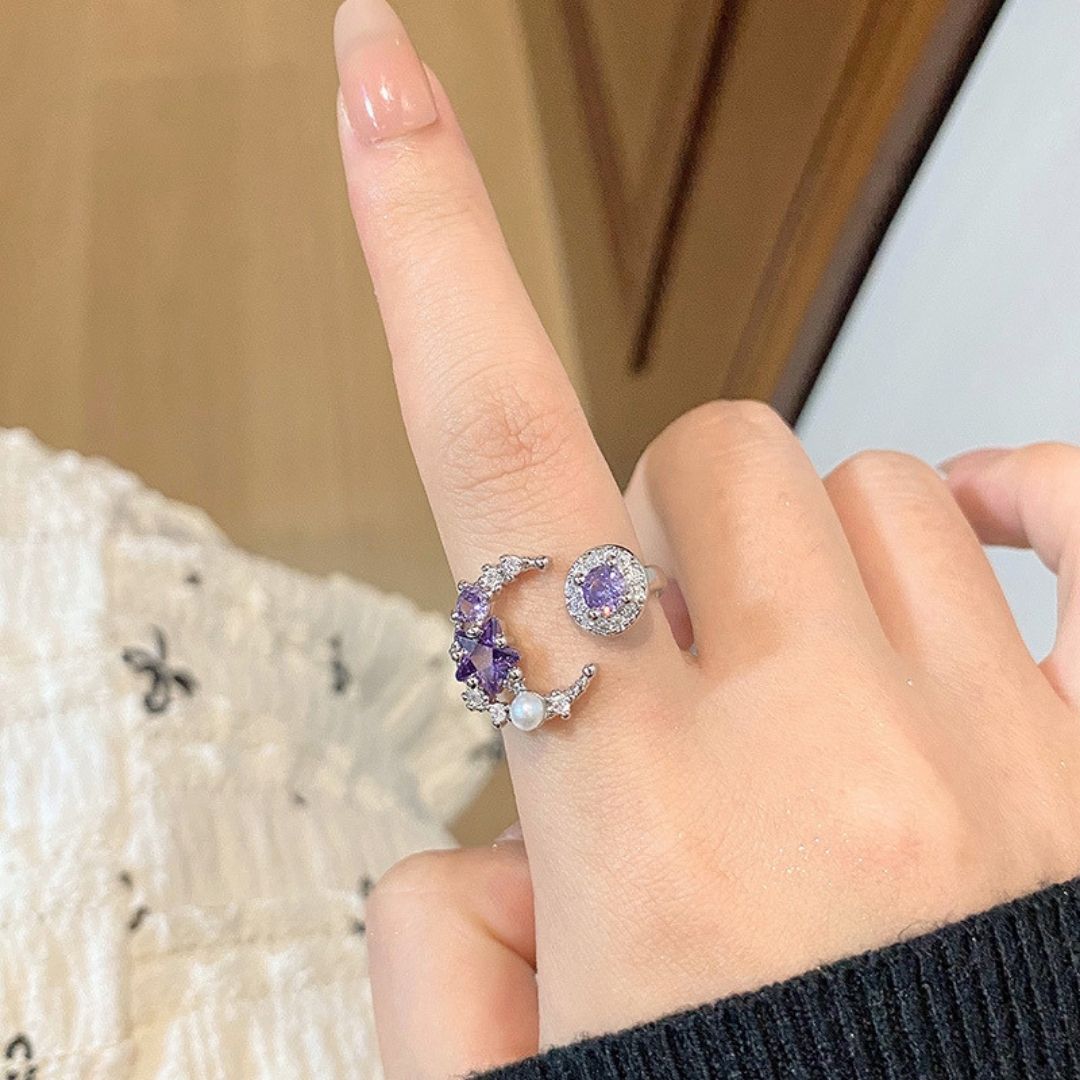 Moonlit Blossom Ring