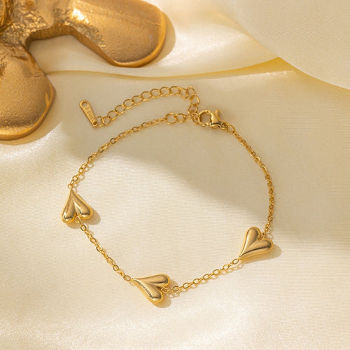 Golden Heartstrings Bracelet