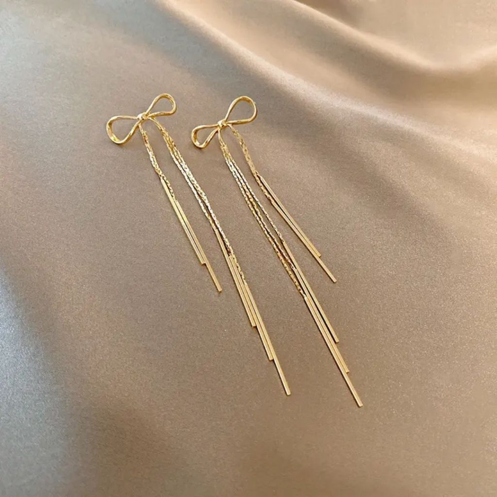 Knot Strings Statement Earrings