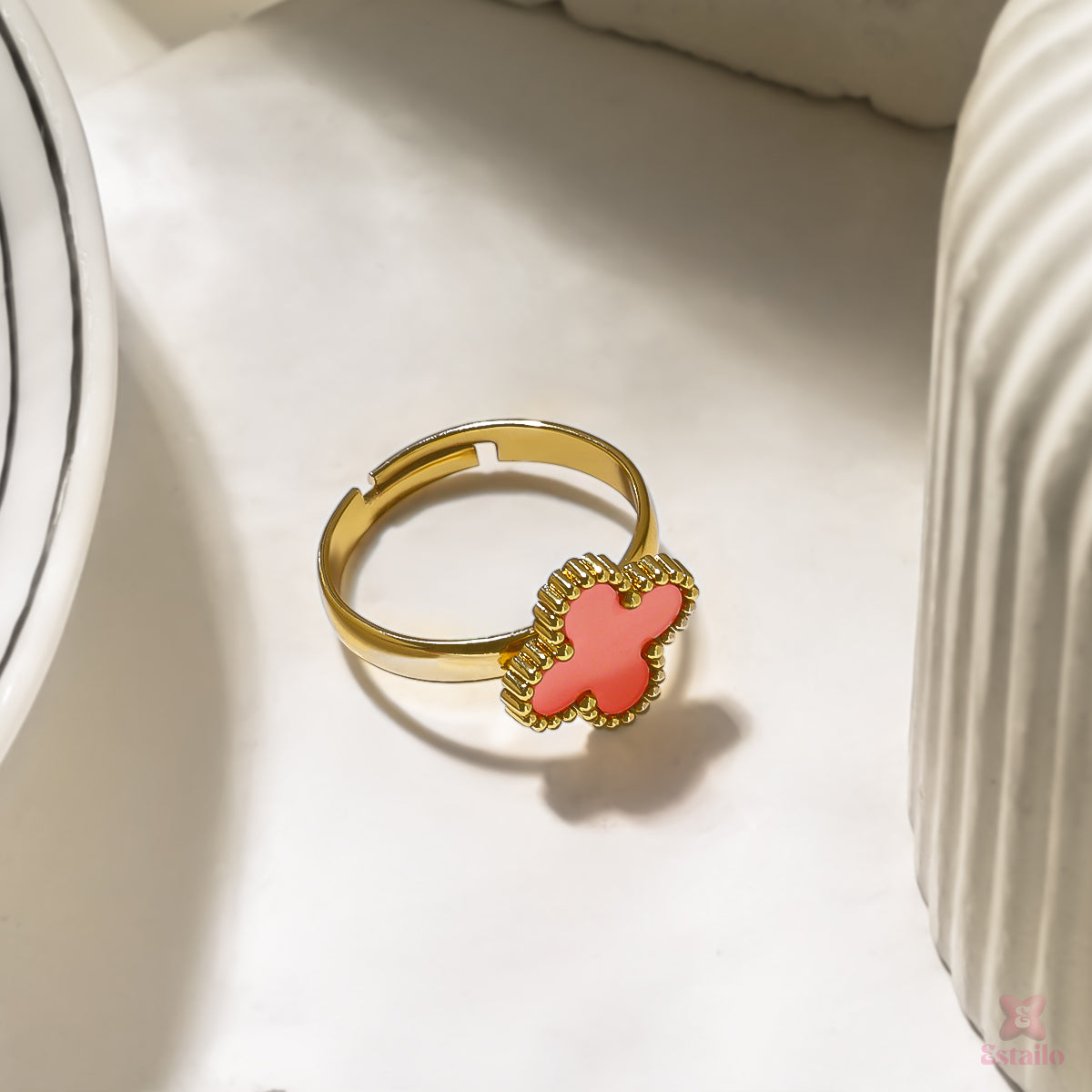 Blush Clover Ring