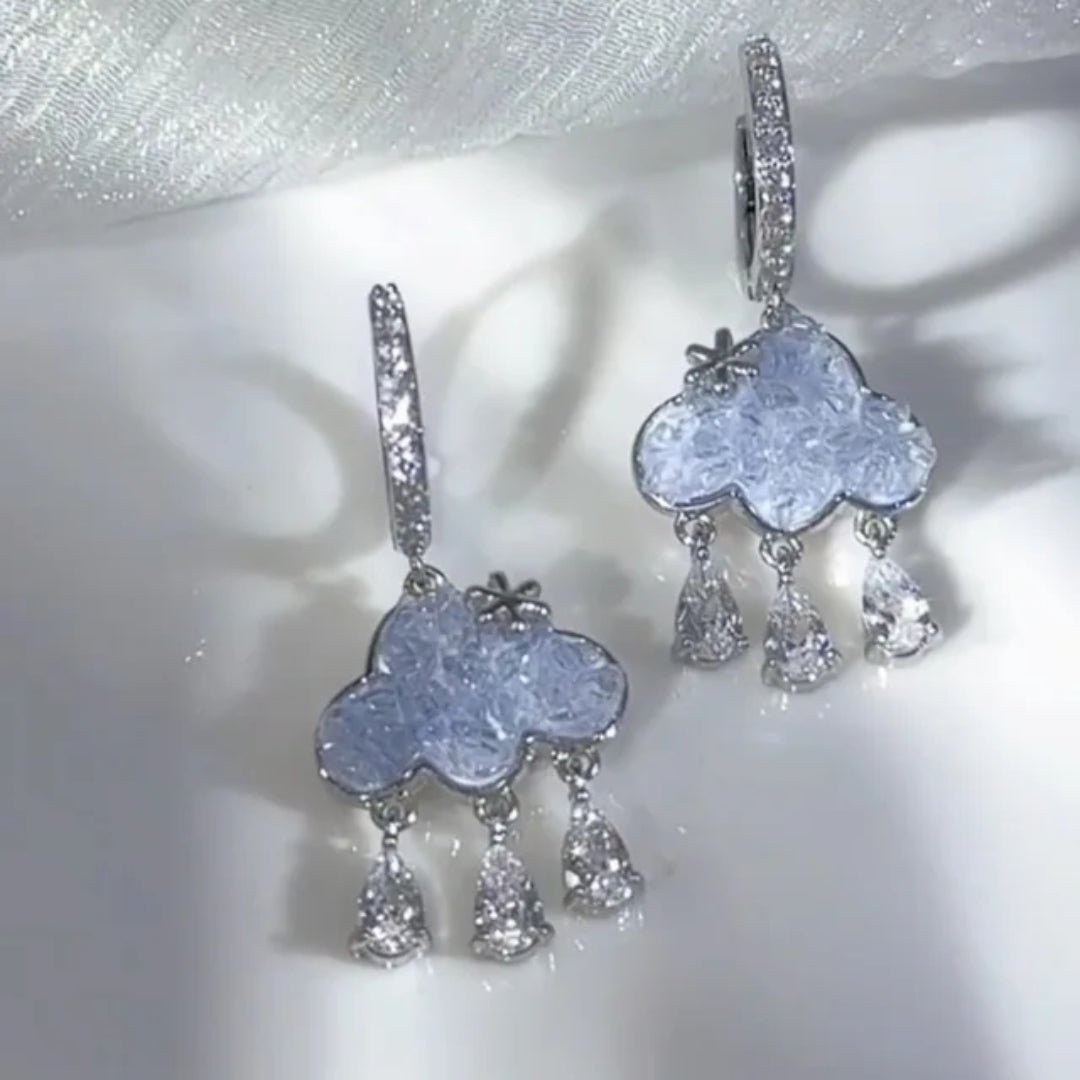 Sky Droplet Dangles Earring