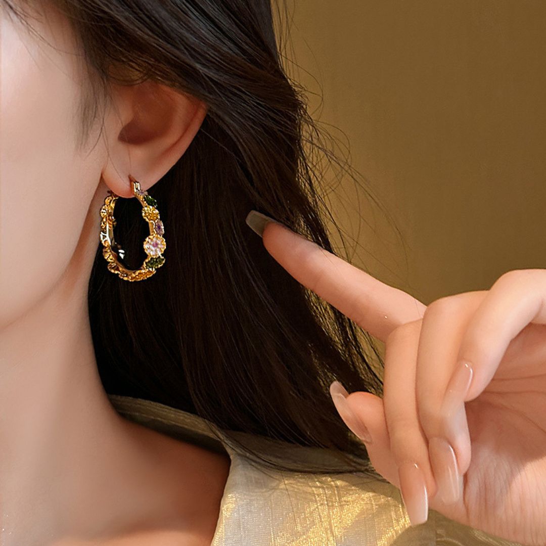 Summer Meadow Hoops Earrings
