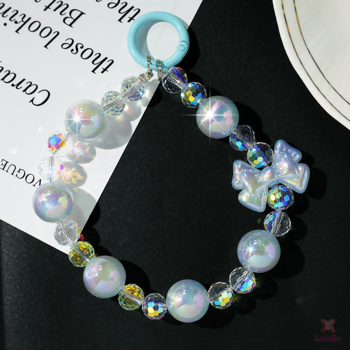 Boba Bow Sparkle Phone Charm