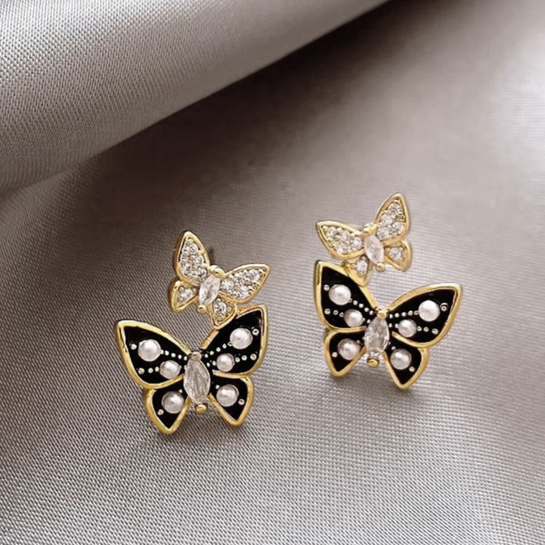 Midnight Monarch Studs Earrings
