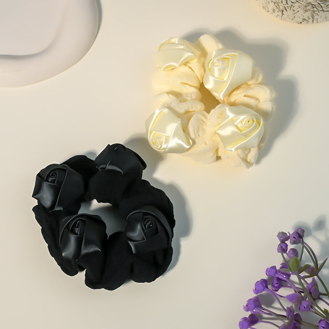 Floral Rose Hair Rubber (pack of 1)