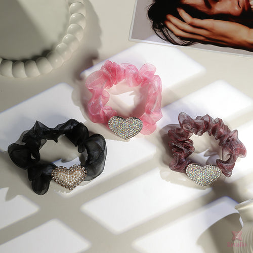 Dazzling Heart Scrunch (pack of 3)